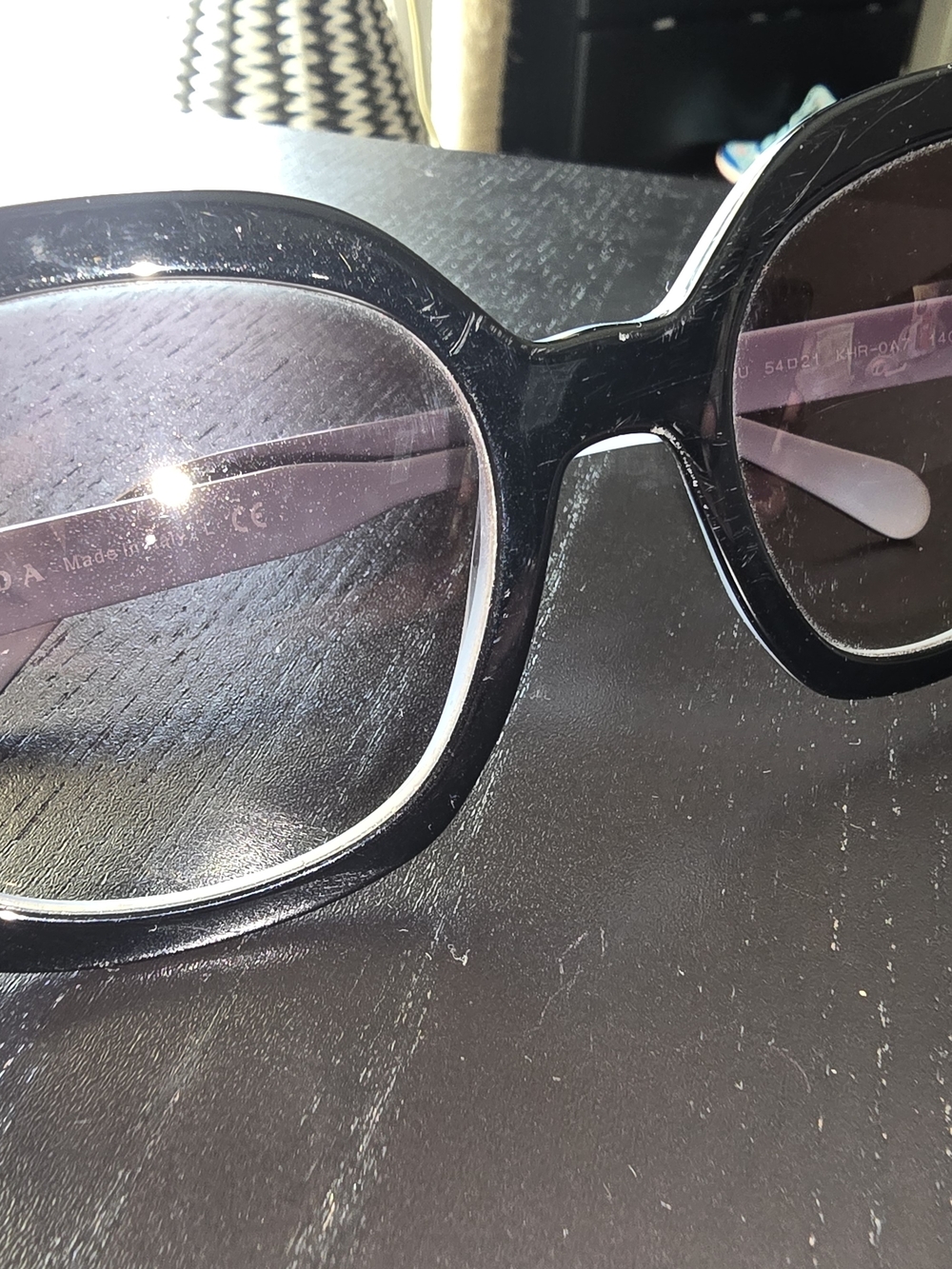 Prada Black Tortoiseshell Frame Sunglasses - Unbranded - Picture 8 of 10